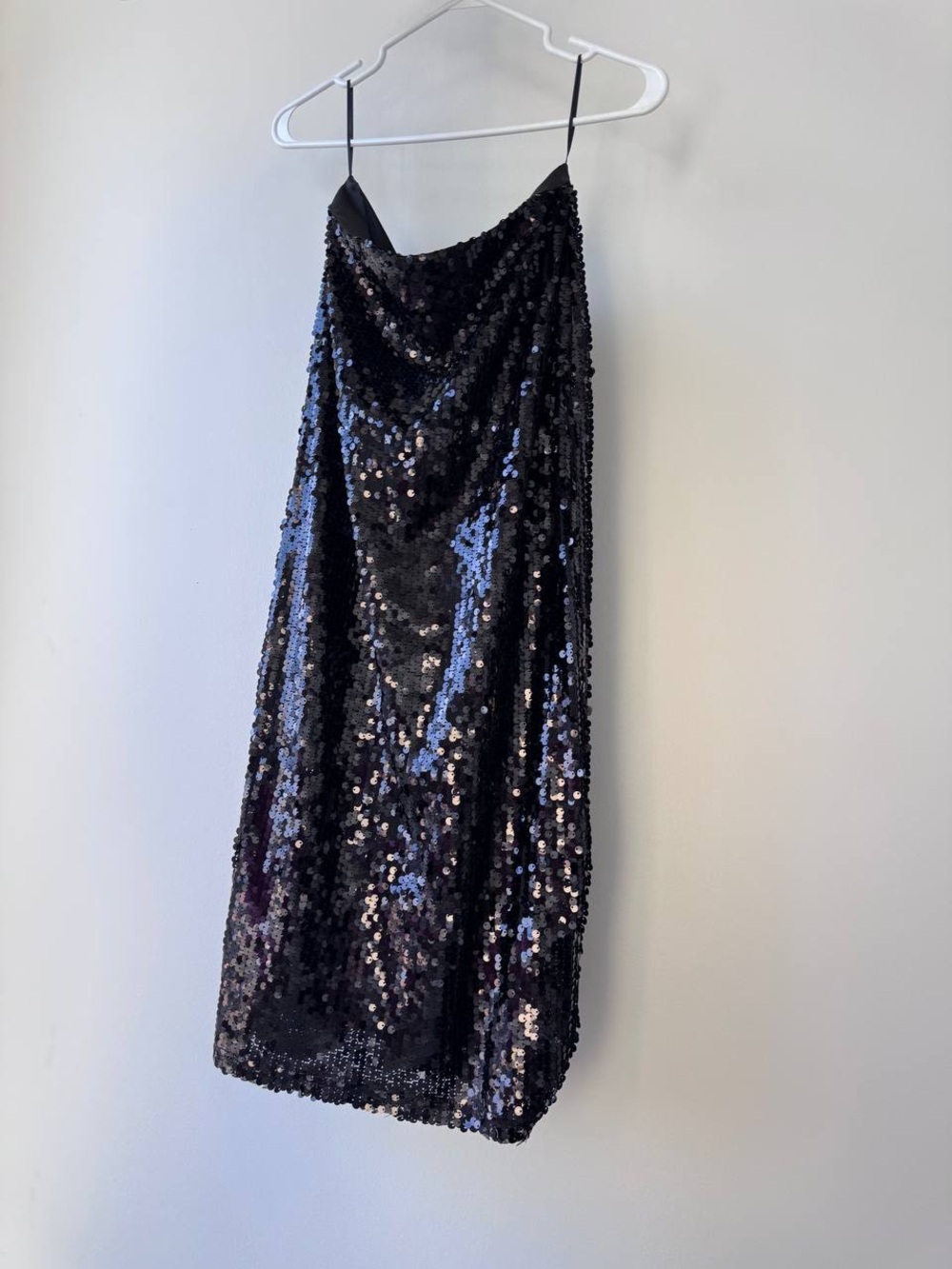 Primark Black Sequin Midi Slip Skirt